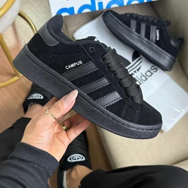 adidas Campus preto e cinza, ângulo 1 de 3