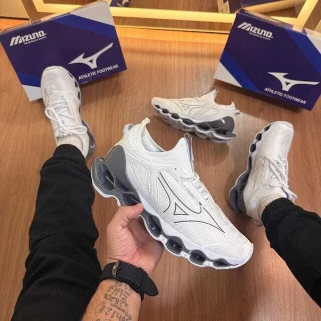 Mizuno Pro 14 branco, ângulo 1 de 3