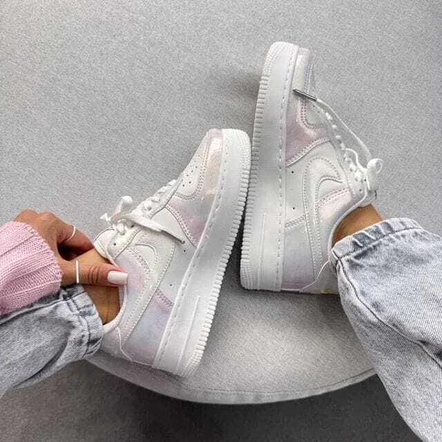 Nike Air Force F1 branco gloss, ângulo 1 de 3